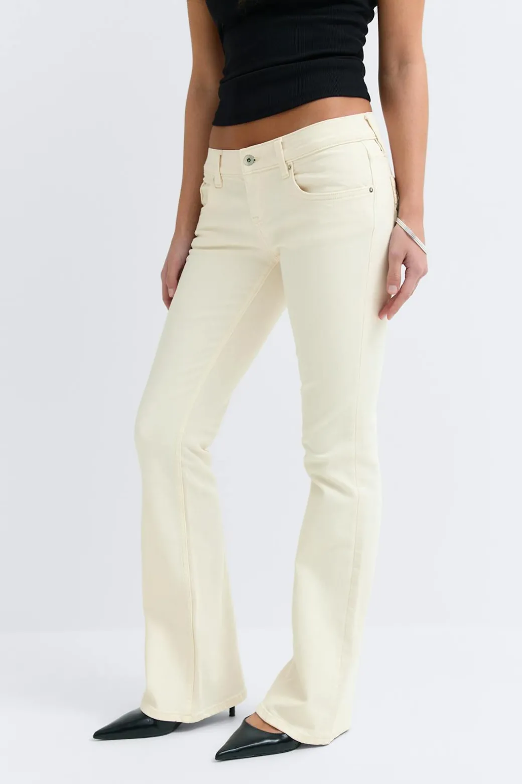 Ultra low bootcut jeans