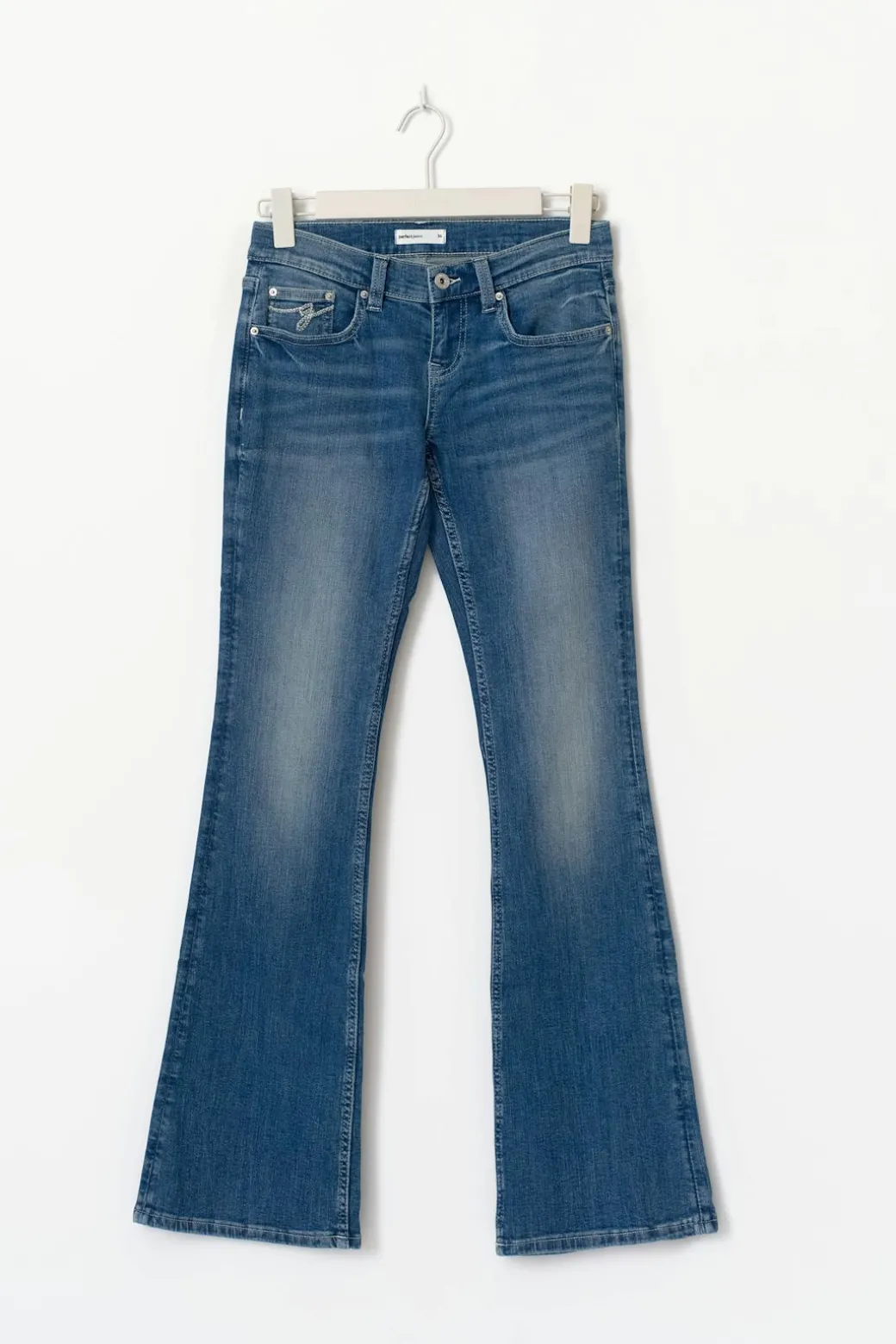 Ultra low bootcut jeans