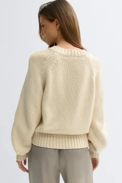 V-neck knitted sweater