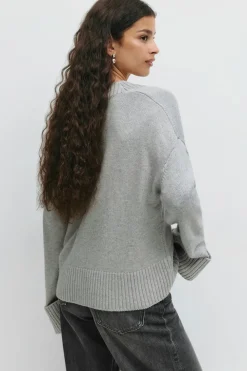 V-neck knitted sweater