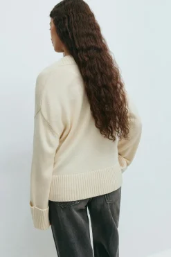 V-neck knitted sweater