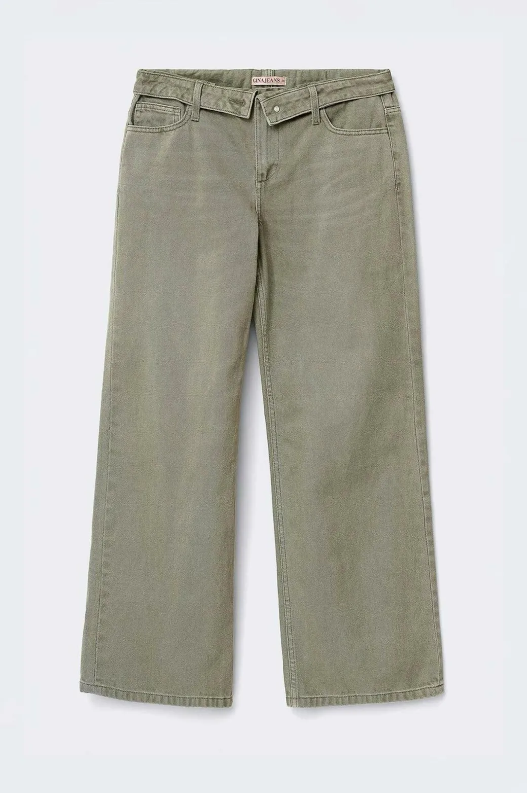 Waist flip wide jeans