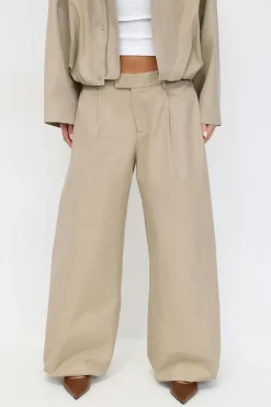 Wide balloon cotton trousers