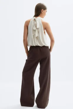 Wide drawstring trousers