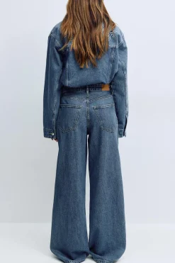 Wide front seam jeans
