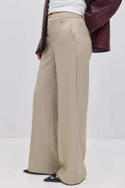 Wide leg suit trousers
