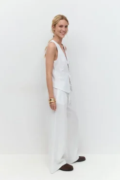 Wide linen trousers