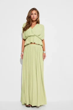Wide maxi skirt