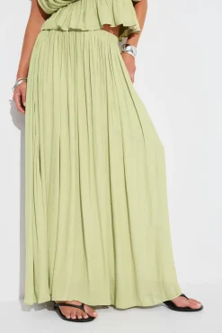 Wide maxi skirt