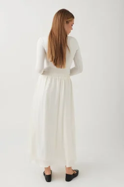 Wide maxi skirt