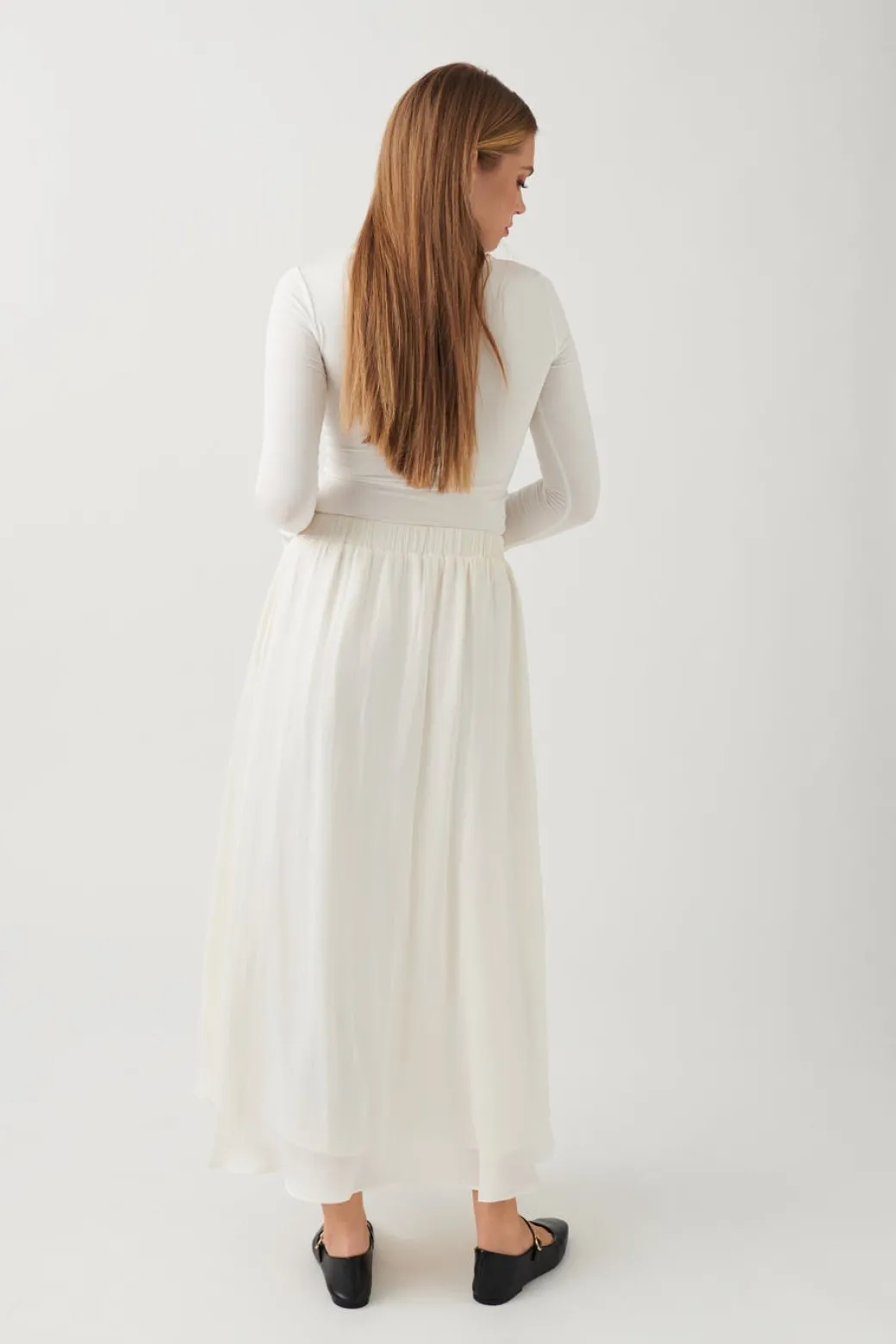 Wide maxi skirt