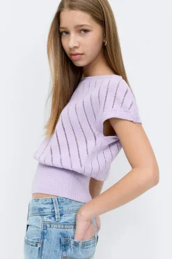 Y boatneck knitted top
