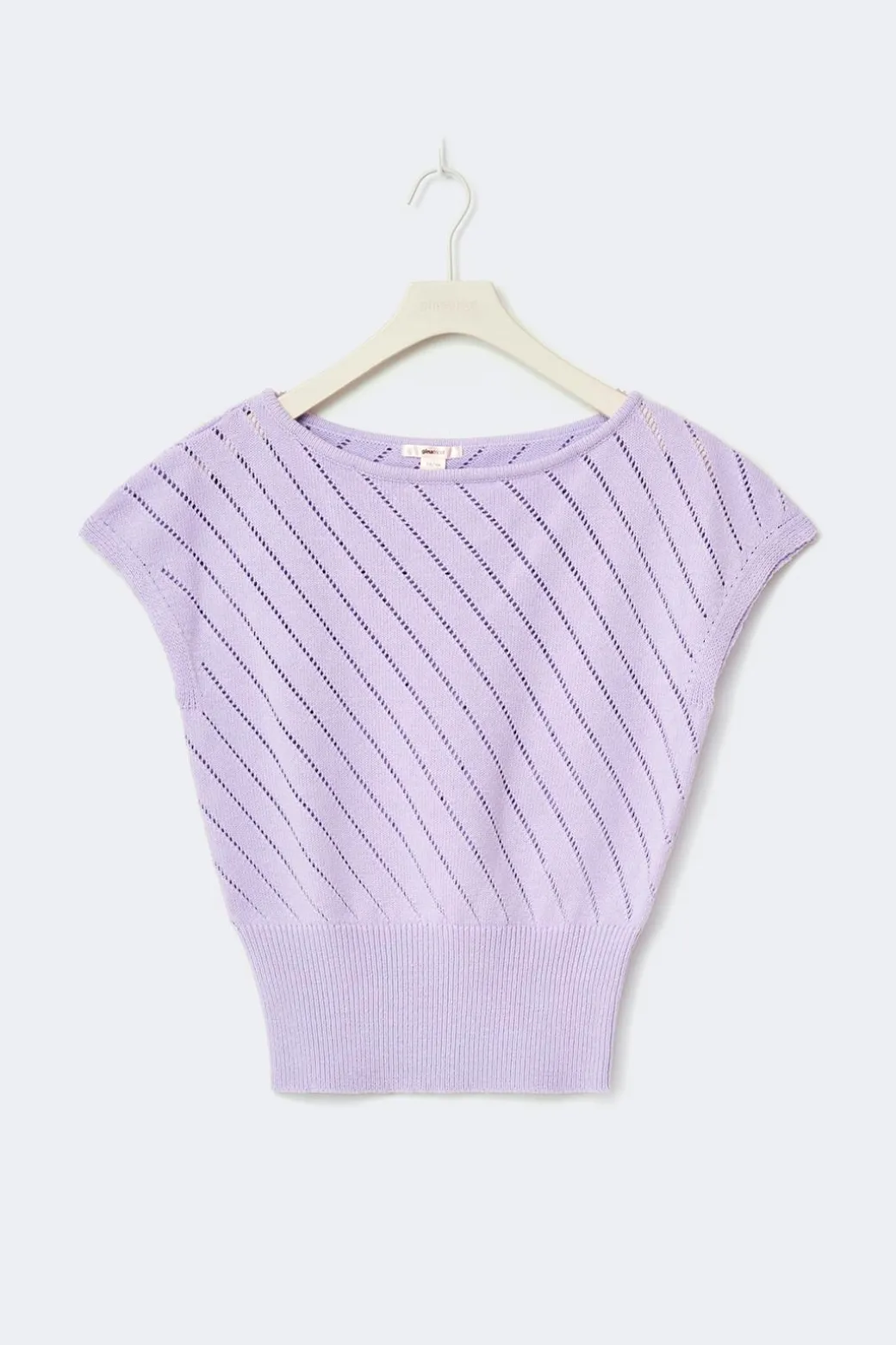 Y boatneck knitted top