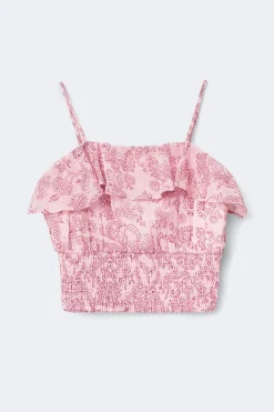 Y chiffon frill singlet