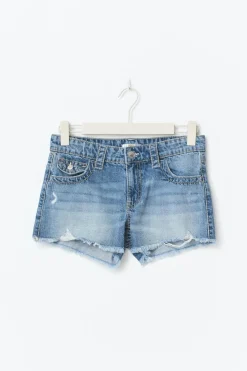 Y chunky denim shorts