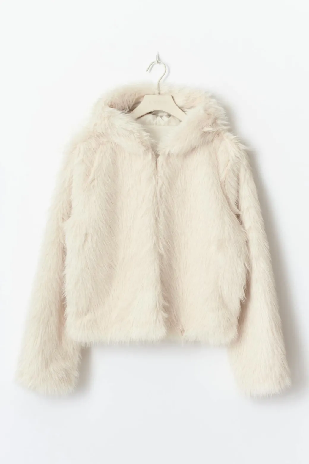 Y faux fur hood jacket