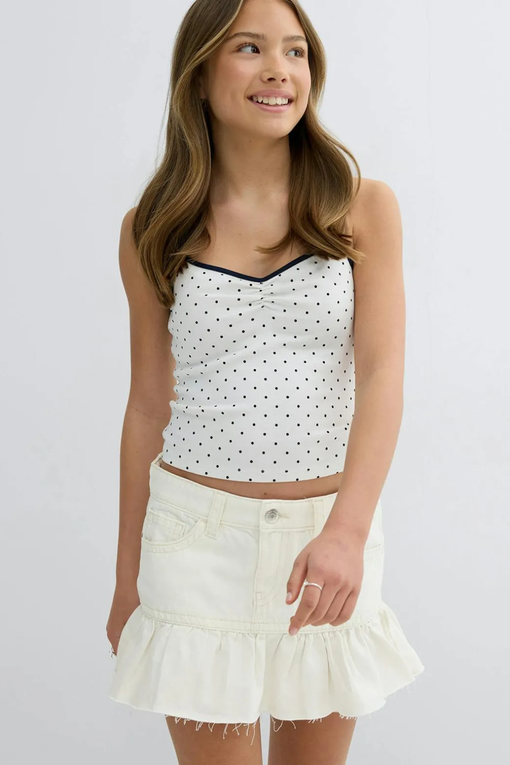 Y jeanova frill denim skirt