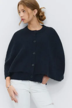 Y knitted cape cardigan