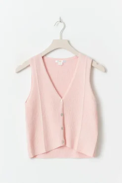 Y knitted vest