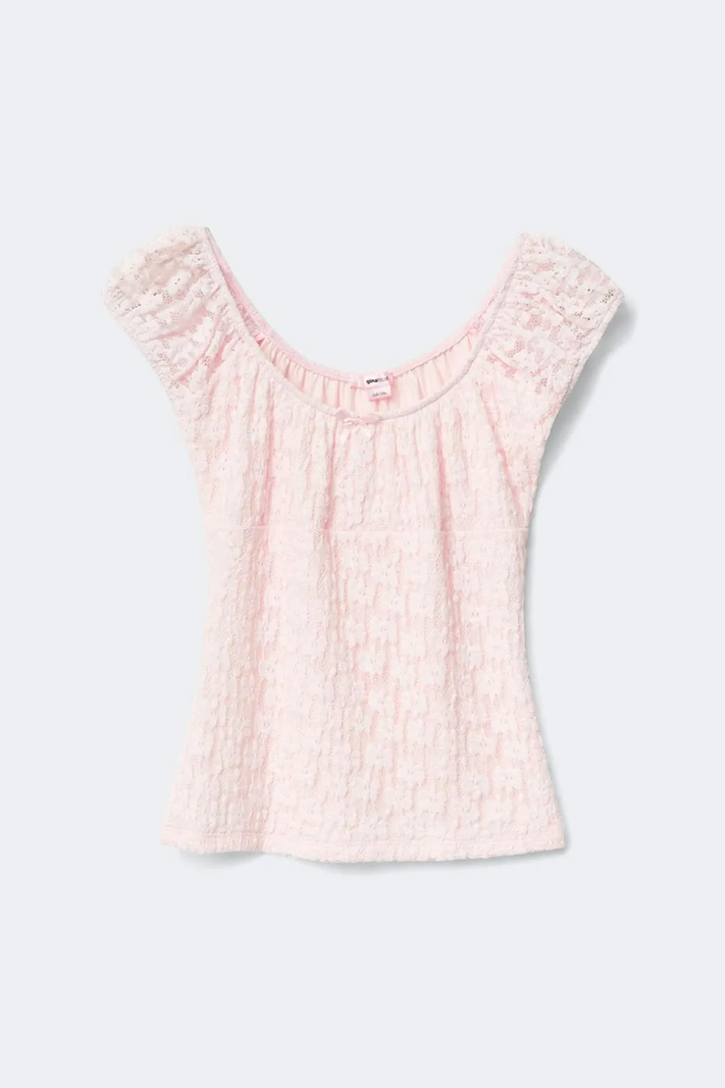 Y lace ruched top