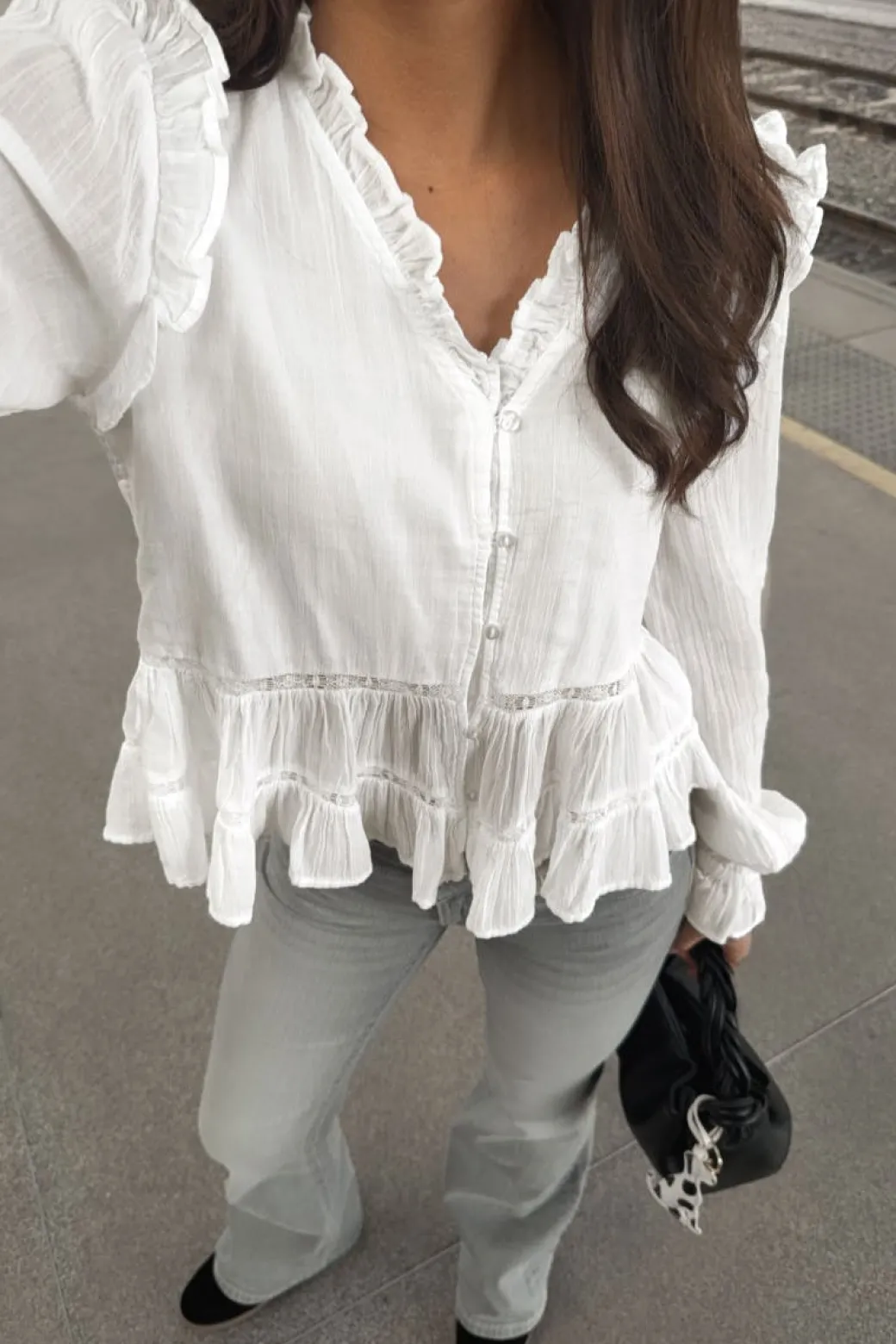 Y long sleeve blouse