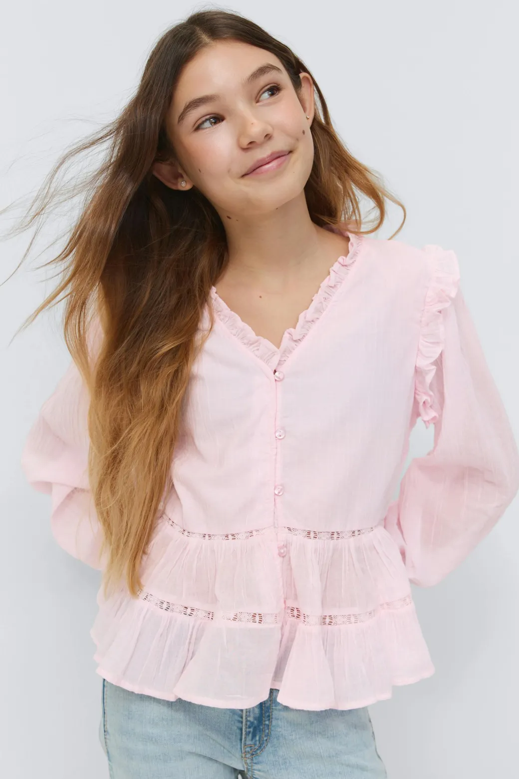 Y long sleeve blouse