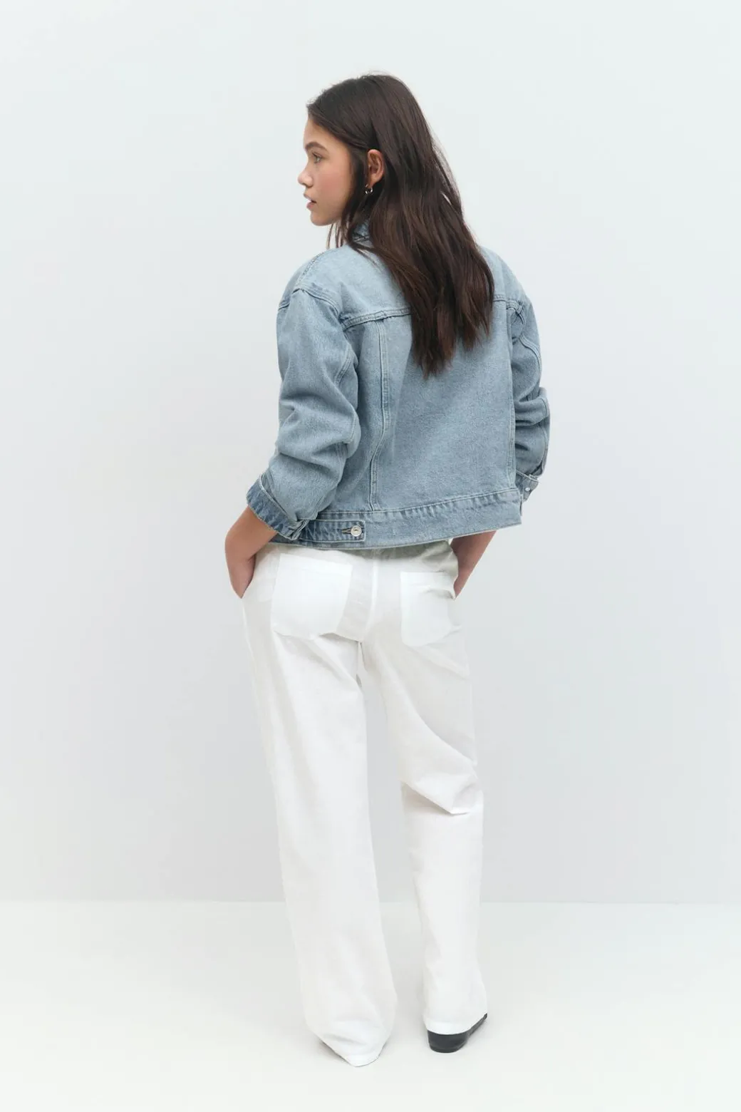 Y low linen blend trousers