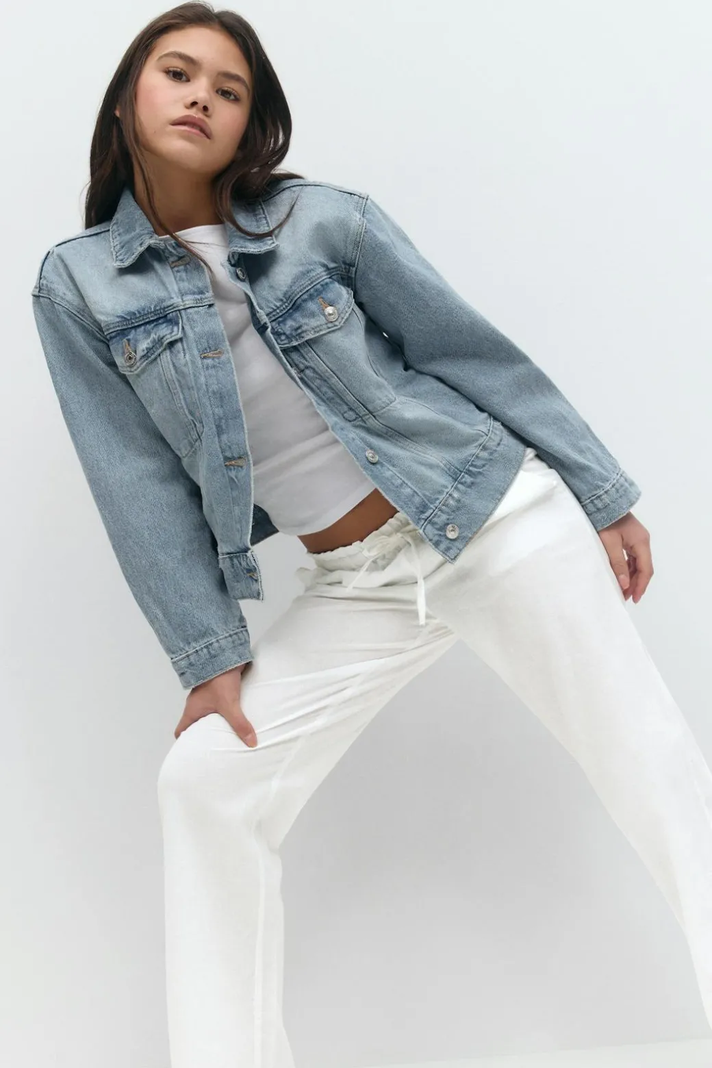 Y low linen blend trousers