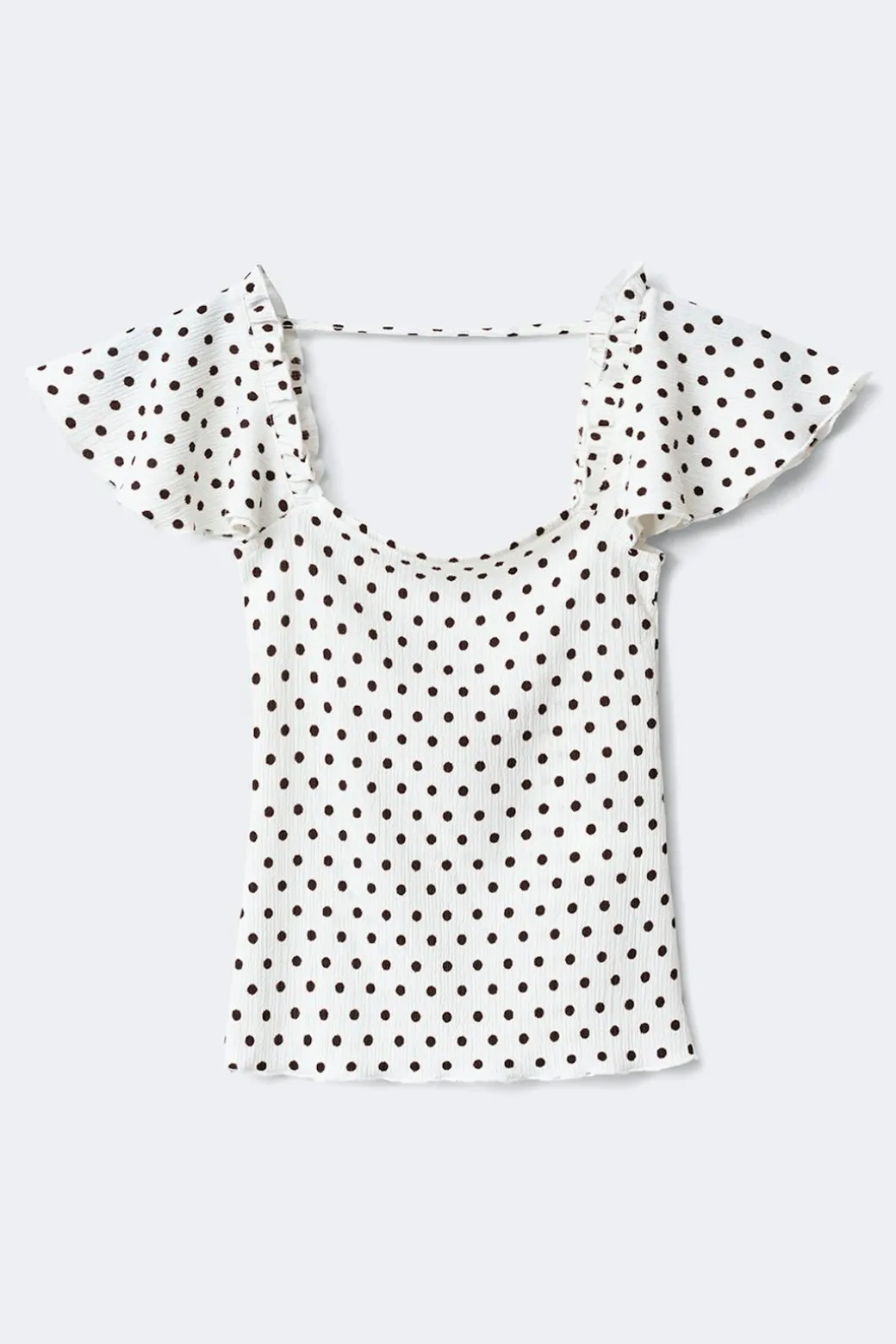 Y open back frill top