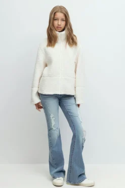 Y pile zip jacket
