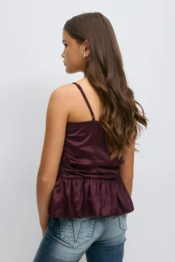 Y ruched satin top