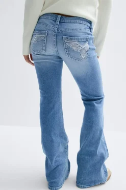 Y sparkle low flare jeans