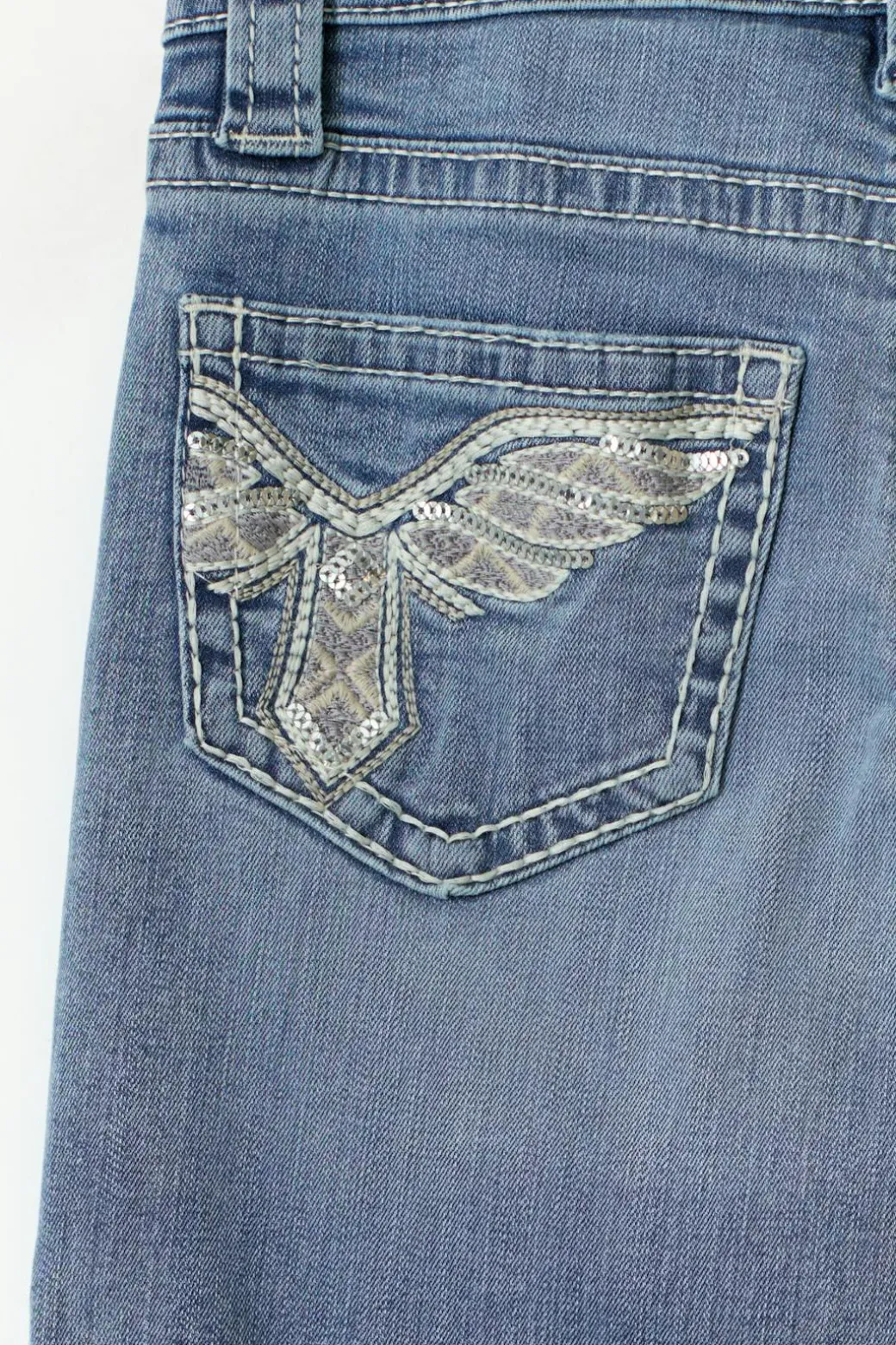 Y sparkle low flare jeans