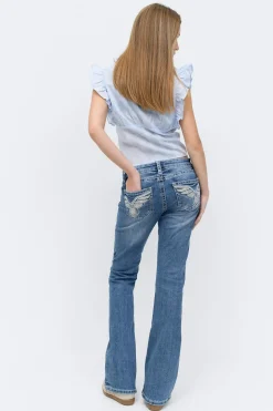 Y sparkle low flare jeans tall