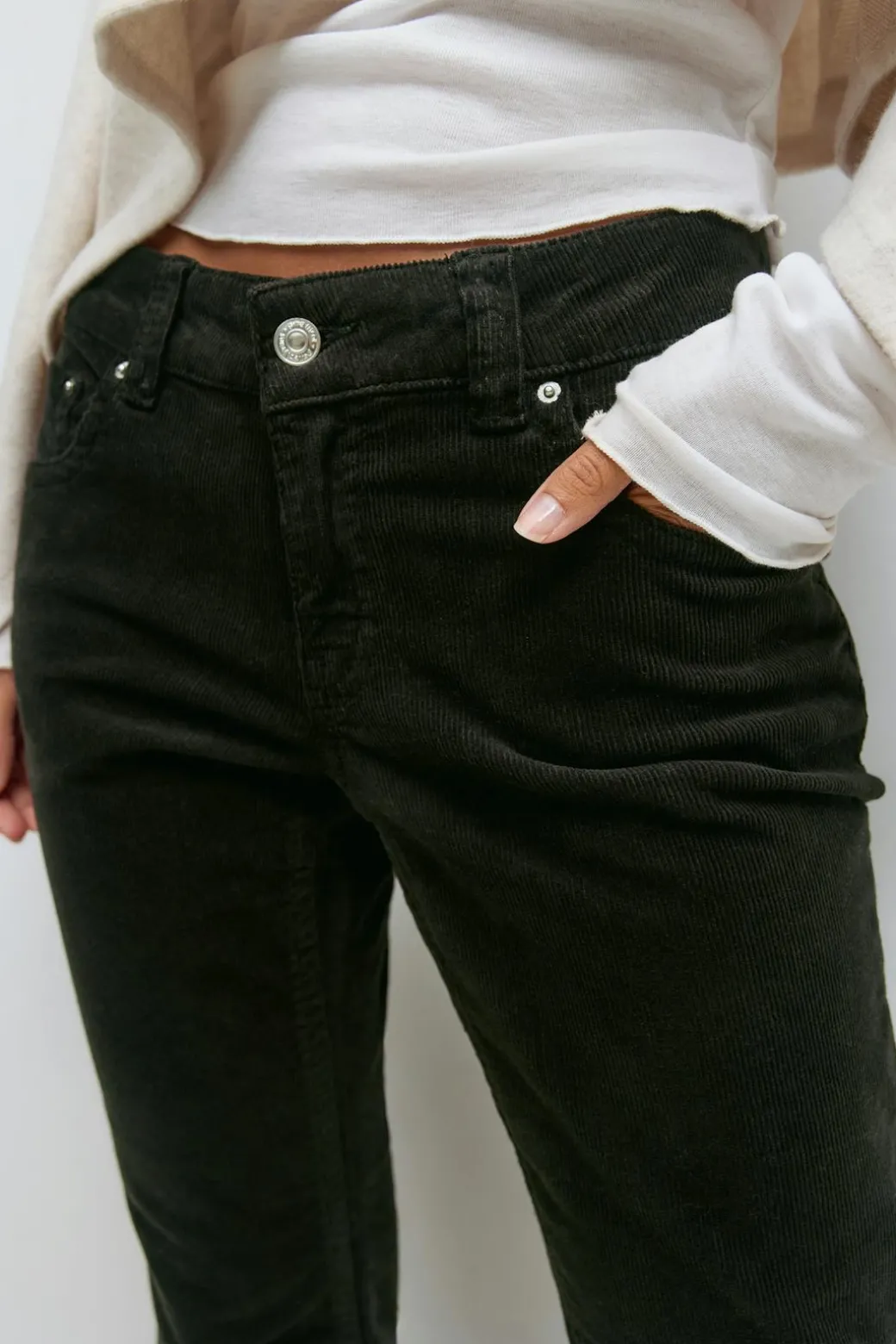 Y2k low cord bootcut jeans